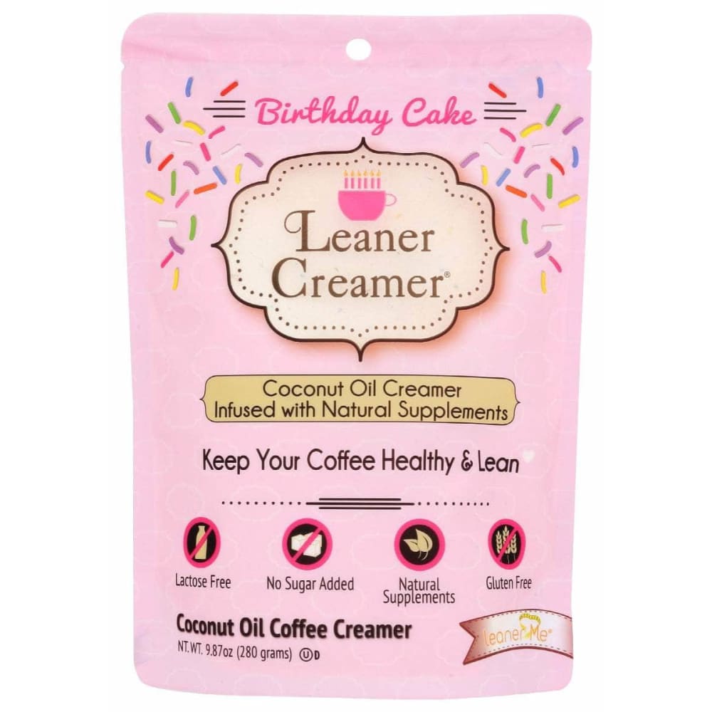 LEANER CREAMER Grocery > Beverages > Coffee, Tea & Hot Cocoa LEANER CREAMER Birthday Cake Creamer, 9.87 oz