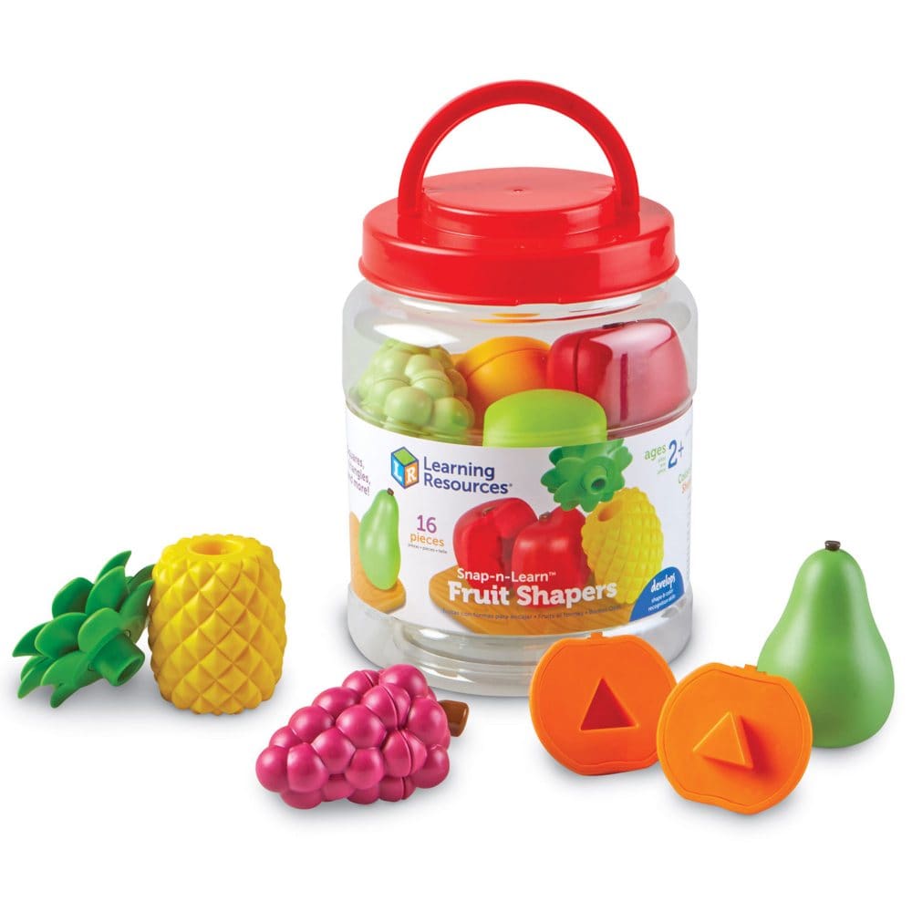 Learning Resources Snap-N-Learn Fruit Shapers - 16 pieces Ages 2+ Toddler Learning Toys - Learning & Educational Toys - ShelHealth