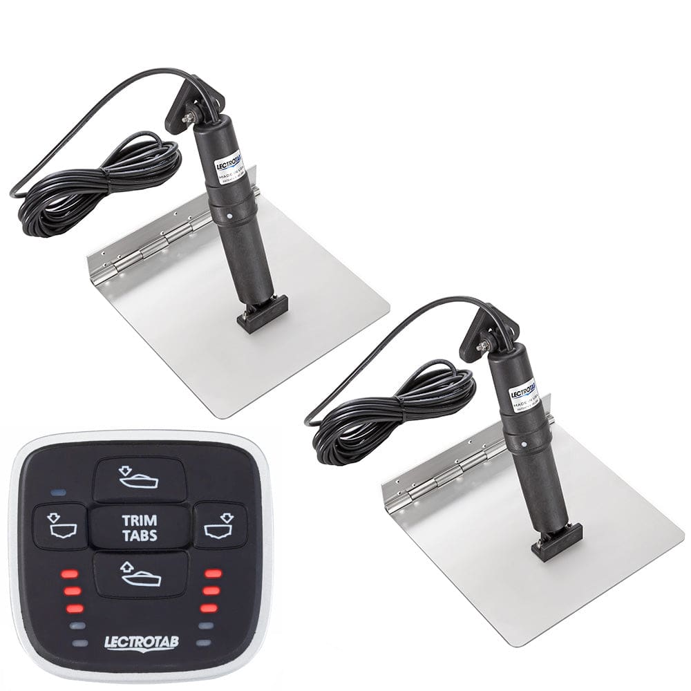 Lectrotab XKA Stainless Steel Trim Tab Kit w/ MLC-1 Control - 9 x 9 - Boat Outfitting | Trim Tabs - Lectrotab
