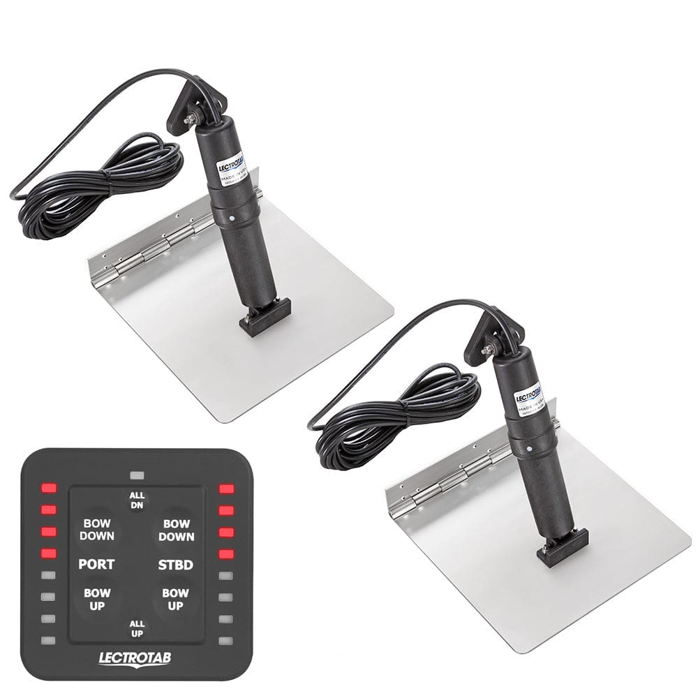 Lectrotab XKA Stainless Steel Trim Tab Kit w/ One-Touch Control - 9 x 18 - Boat Outfitting | Trim Tabs - Lectrotab