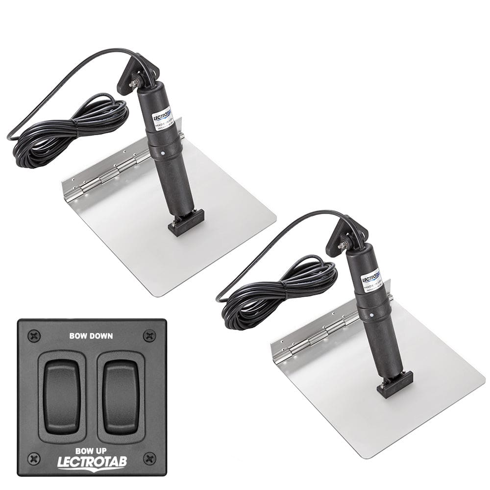 Lectrotab XKA Stainless Steel Trim Tab Kit w/ Rocker Switch - 12 x 12 - Boat Outfitting | Trim Tabs - Lectrotab