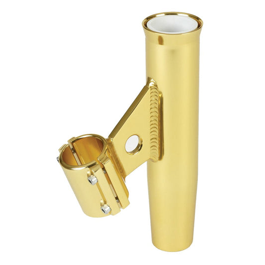 Lee’s Clamp-On Rod Holder - Gold Aluminum - Vertical Mount - Fits 1.900 O.D. Pipe - Hunting & Fishing | Rod Holders - Lee’s Tackle