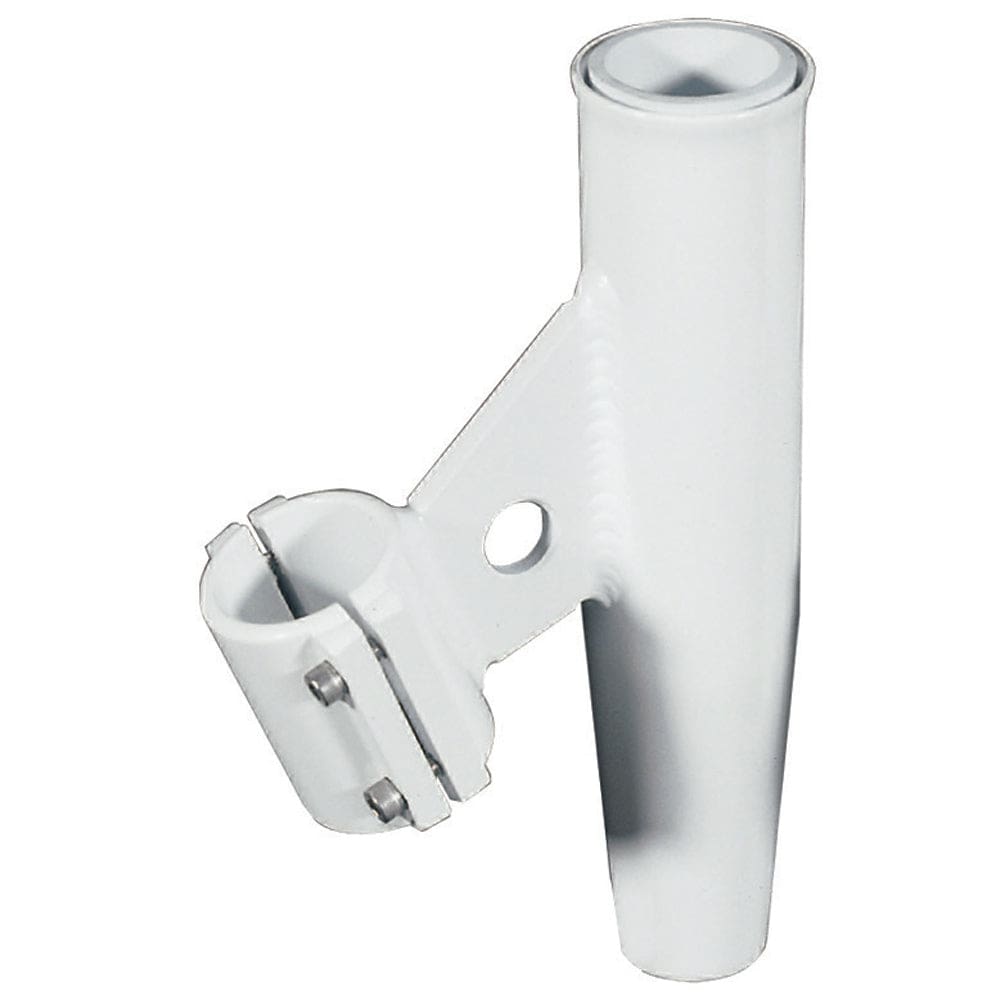 Lee’s Clamp-On Rod Holder - White Aluminum - Vertical Mount Fits 1.315 O.D. Pipe - Hunting & Fishing | Rod Holders - Lee’s Tackle