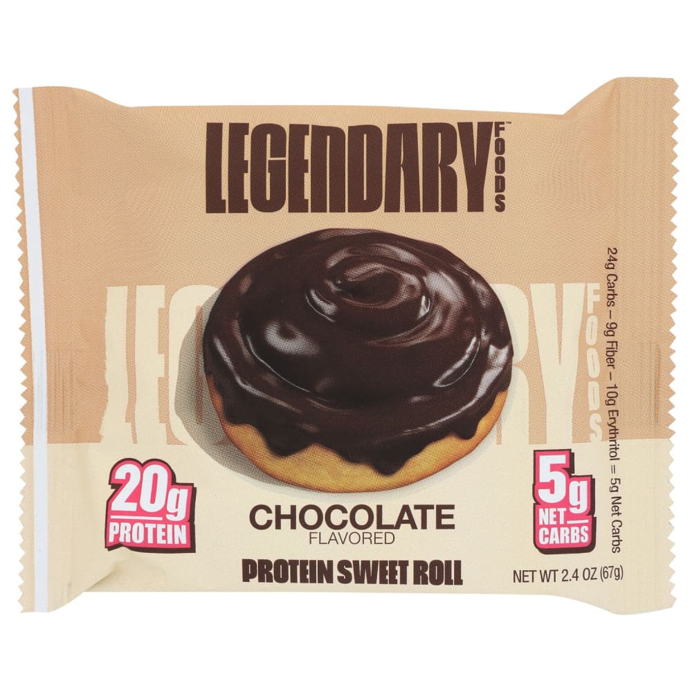 LEGENDARY FOODS: Protein Sweet Rolls Choc 2.4 oz (Pack of 5) - Vitamins & Supplements > Protein Supplements & Meal Replacements - LEGENDARY
