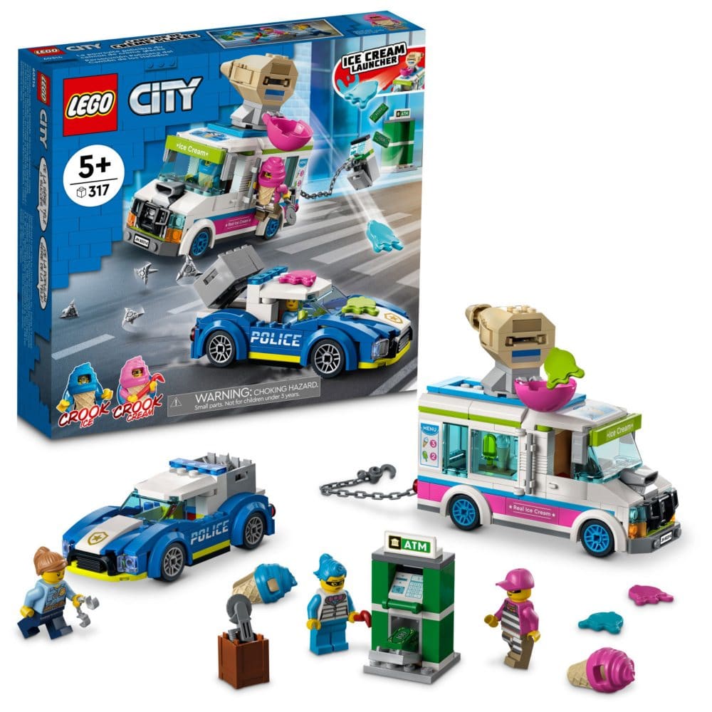LEGO City Ice Cream Truck Police Chase 60314 Building Kit (317 Pieces) - Building Sets - LEGO