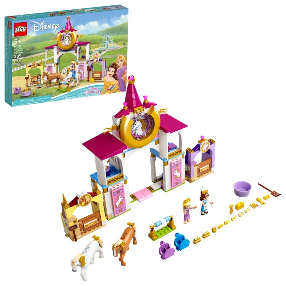 LEGO Disney Belle and Rapunzelâ€™s Royal Stables 43195 Building Kit (239 Pieces) - Disney Princesses - LEGO