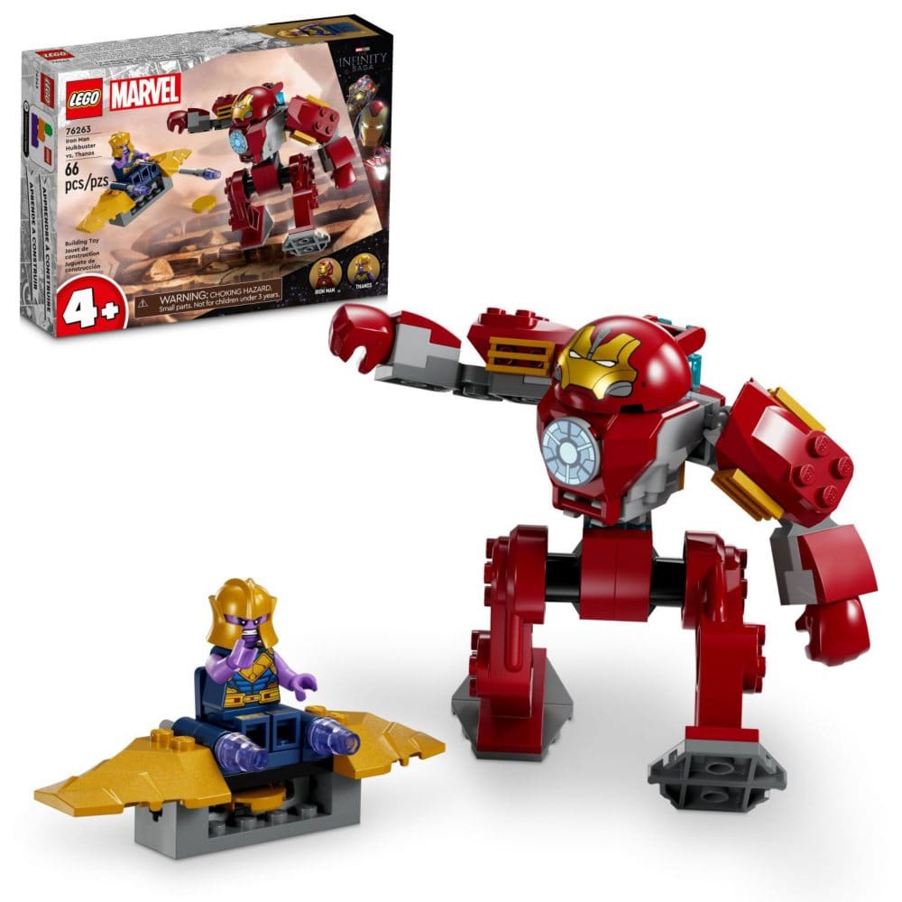 LEGO Marvel Iron Man Hulkbuster vs. Thanos Building Toy Set (66 Pieces) - Building Sets - ShelHealth