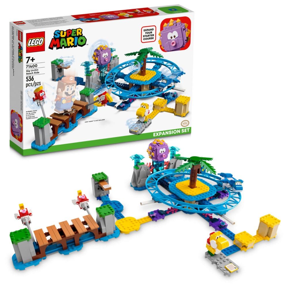 LEGO Super Mario Big Urchin Beach Ride Expansion Set 71400 Building Kit (536 Pcs) - Building Sets - LEGO