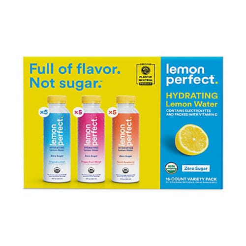 Lemon Perfect Hydrating Lemon Water Variety Pack, 15 pk./12 oz