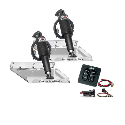 Lenco 12 x 12 Standard Performance Trim Tab Kit w/ Standard Tactile Switch Kit 12V - Boat Outfitting | Trim Tabs - Lenco Marine