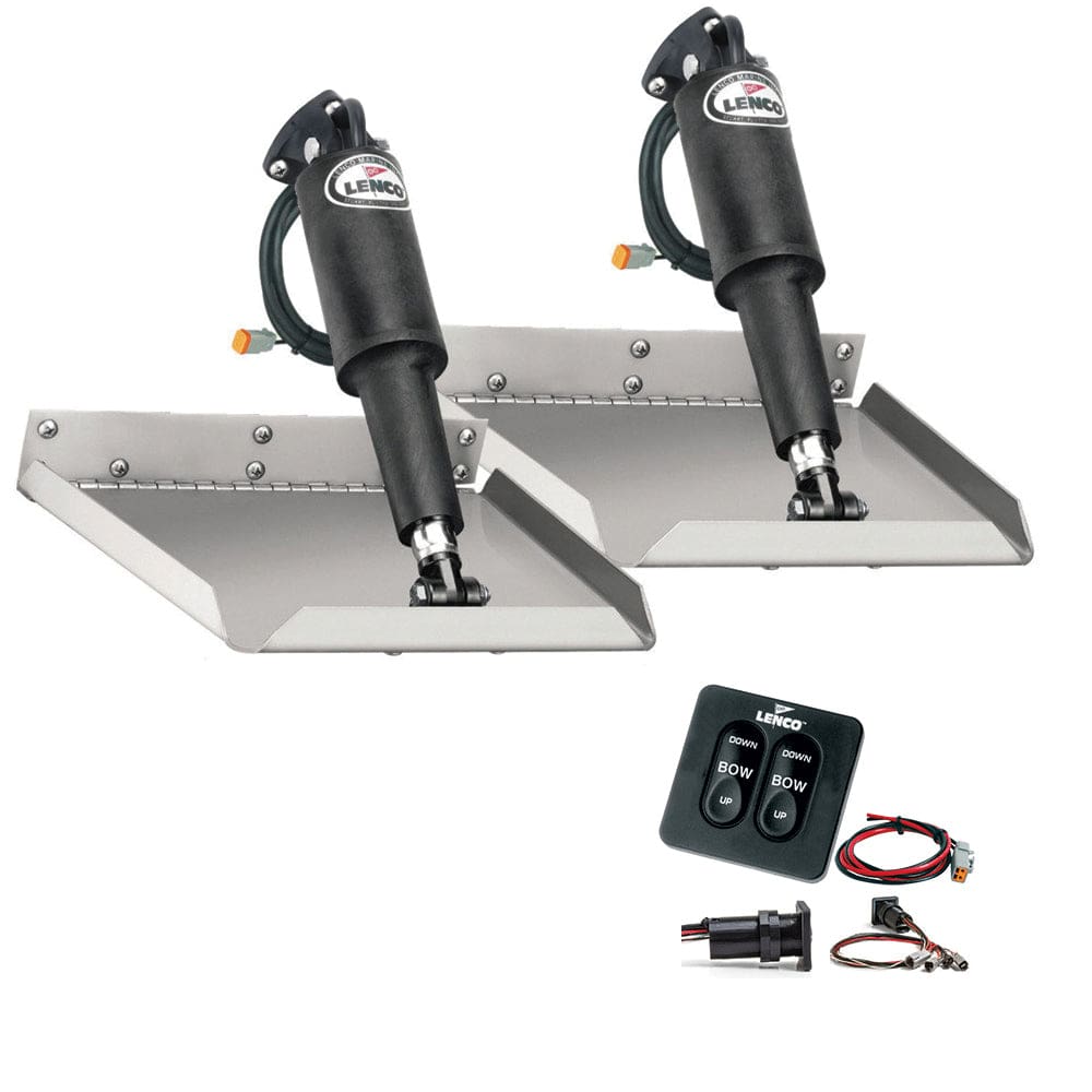 Lenco 9 x 12 Edge Mount Kit w/ Standard Tactile Switch Kit - Boat Outfitting | Trim Tabs - Lenco Marine