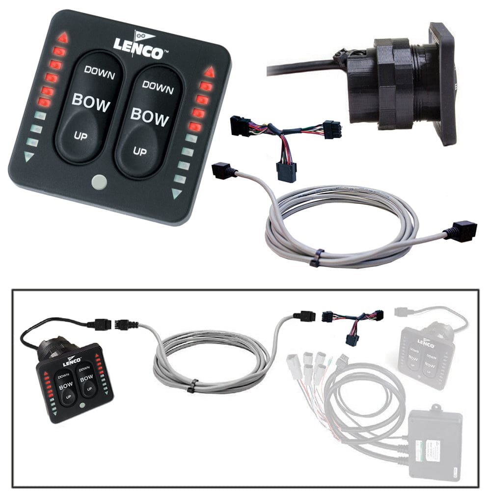 Lenco Flybridge Kit f/ LED Indicator Key Pad f/ Two-Piece Tactile Switch - 20’ - Boat Outfitting | Trim Tab Accessories - Lenco Marine