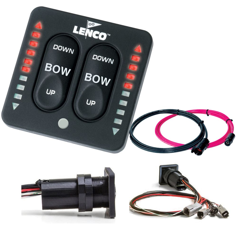 Lenco LED Indicator Integrated Tactile Switch Kit w/ Pigtail f/ Dual Actuator Systems - Boat Outfitting | Trim Tab Accessories - Lenco
