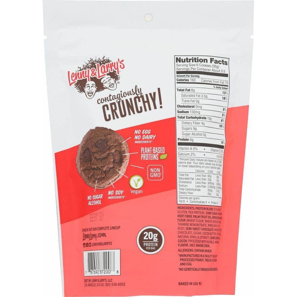 Lenny & Larrys Lenny & Larrys Cookie Double Chocolate Crunchy, 4.25 oz