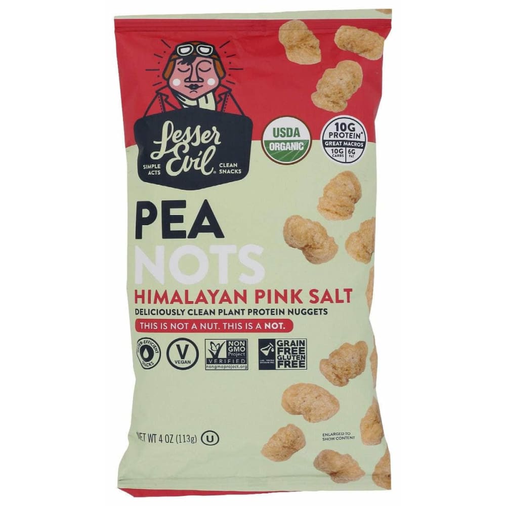 LESSER EVIL Grocery > Snacks > Chips LESSEL EVIL Peanots Himalayan Pink Salt, 4 oz