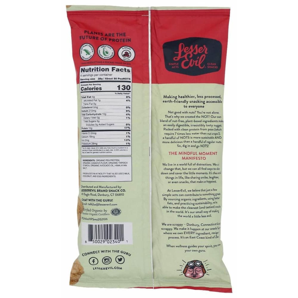 LESSER EVIL Grocery > Snacks > Chips LESSEL EVIL Peanots Himalayan Pink Salt, 4 oz