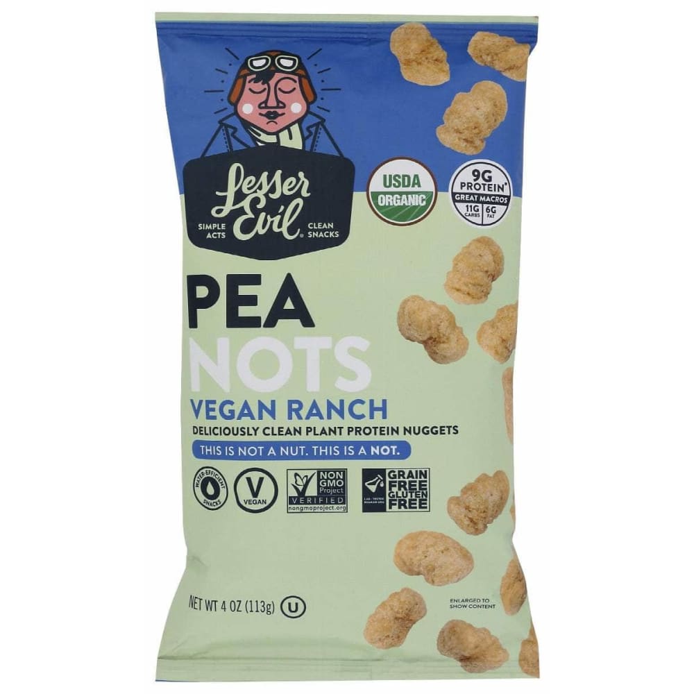 LESSER EVIL Grocery > Snacks > Chips LESSEL EVIL Peanots Vegan Ranch, 4 oz