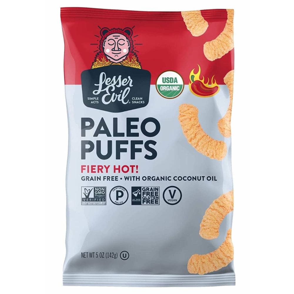 LESSER EVIL Lesser Evil Paleo Puffs Fiery Hot, 5 Oz