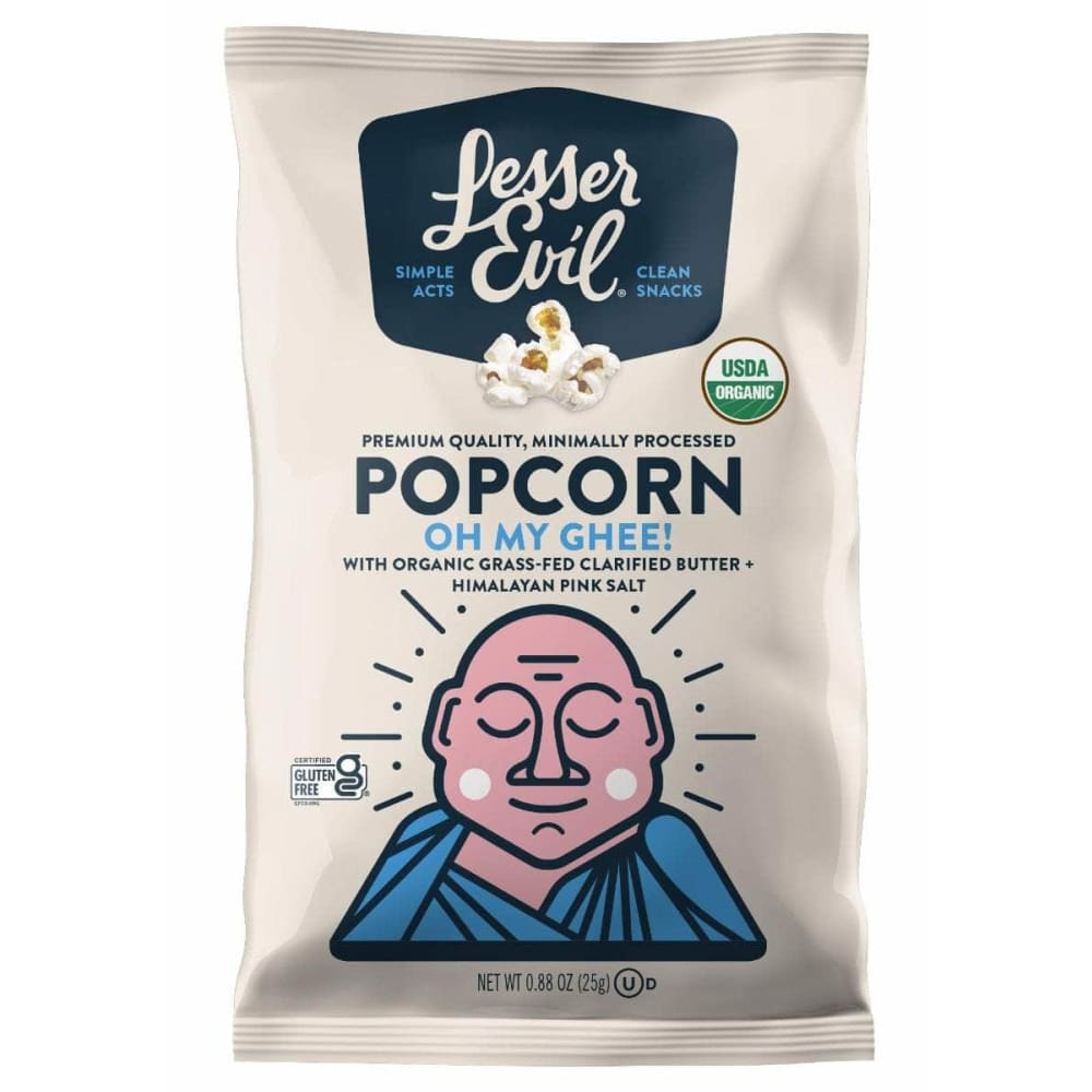 LESSER EVIL Lesser Evil Popcorn Bag Ghee Org, 0.88 Oz