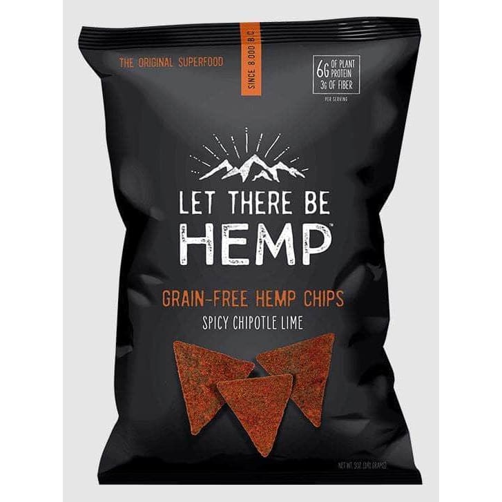 LET THERE BE HEMP Grocery > Snacks > Chips LET THERE BE HEMP: Spicy Chipotle Lime Grain Free Hemp Chips, 5 oz