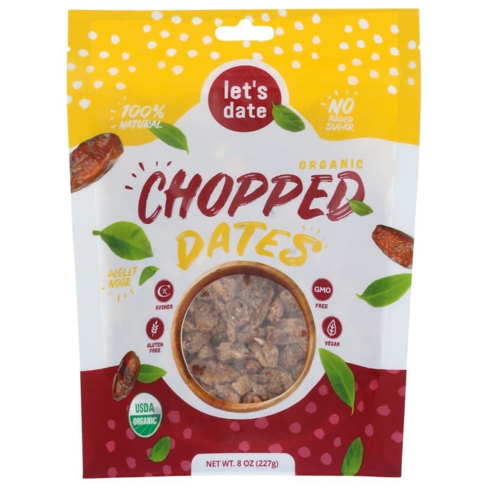 LETS DATE: Chopped Dates 8 oz (Pack of 5) - LETS DATE