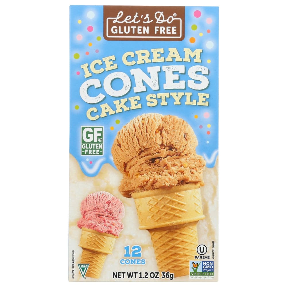 LETS DO GLUTEN FREE: Cones Ice Cream 1.2 oz - Grocery > Chocolate Desserts and Sweets > Pastries Desserts & Pastry Products - LETS DO GLUTEN