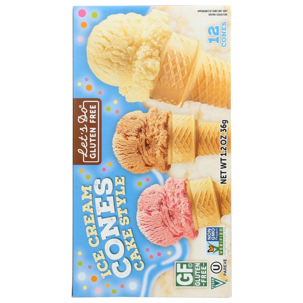 LETS DO GLUTEN FREE: Cones Ice Cream 1.2 oz - Grocery > Chocolate Desserts and Sweets > Pastries Desserts & Pastry Products - LETS DO GLUTEN