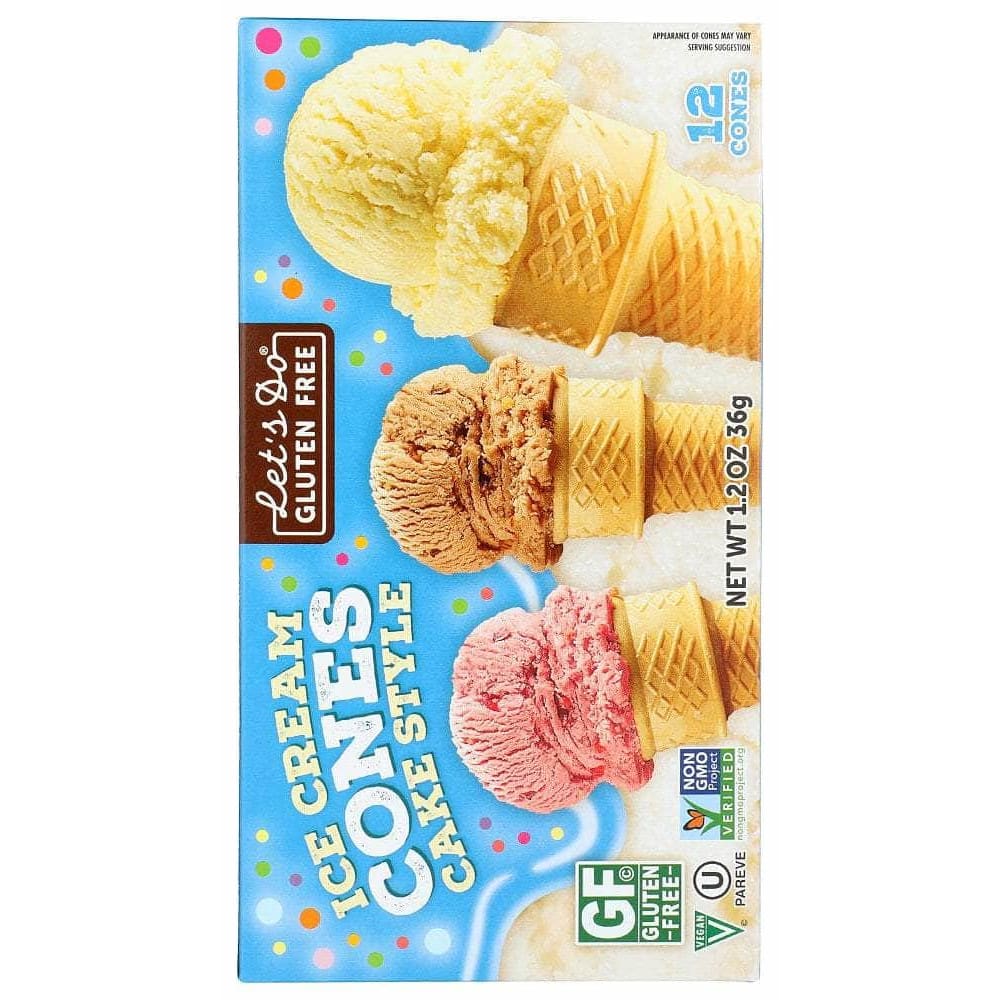 ShelHealth Let'S Do Gluten Free Ice Cream Cones Cake Style, 1.2 Oz