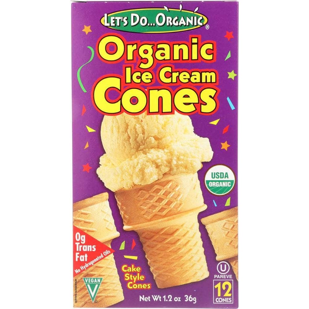 ShelHealth Let'S Do Organic Cake Style Ice Cream Cones, 1.2 Oz