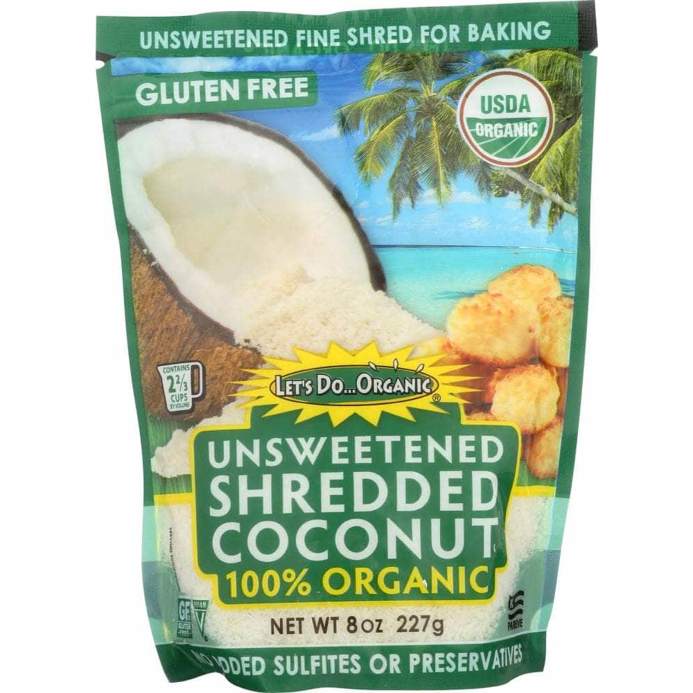 Lets Do Organics Let's Do Organic Shredded Coconut Unsweetened, 8 oz