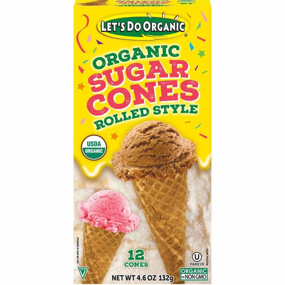 Lets Do Lets Do Organics Organic Ice Cream Sugar Cones Rolled Style, 4.6 oz