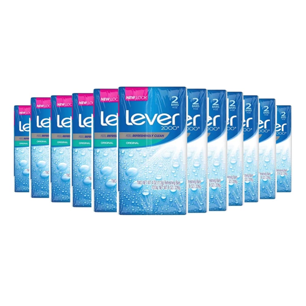 Lever 2000 Bar Soap - Original Scent - 2Pk/4 oz - 24 Pack (Total 48Ct) - Bar Soap - LEVER 2000
