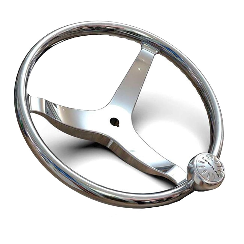 Lewmar 3 Spoke 13.5 Steering Wheel w/ Power-Grip Knob - Marine Hardware | Steering Wheels - Lewmar