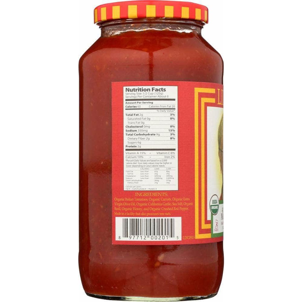 Lidias Lidias Organic Marinara Sauce, 25 fl oz
