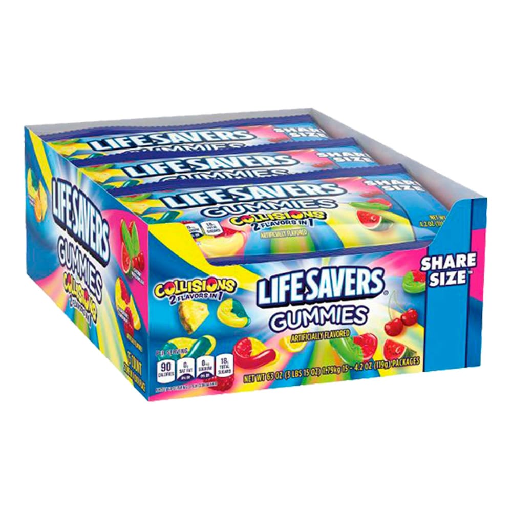 Life Savers Gummies Collision Share Size - 4.2oz/ea -15ct (EXP 08/2023) - Gummy Candy - Life Savers