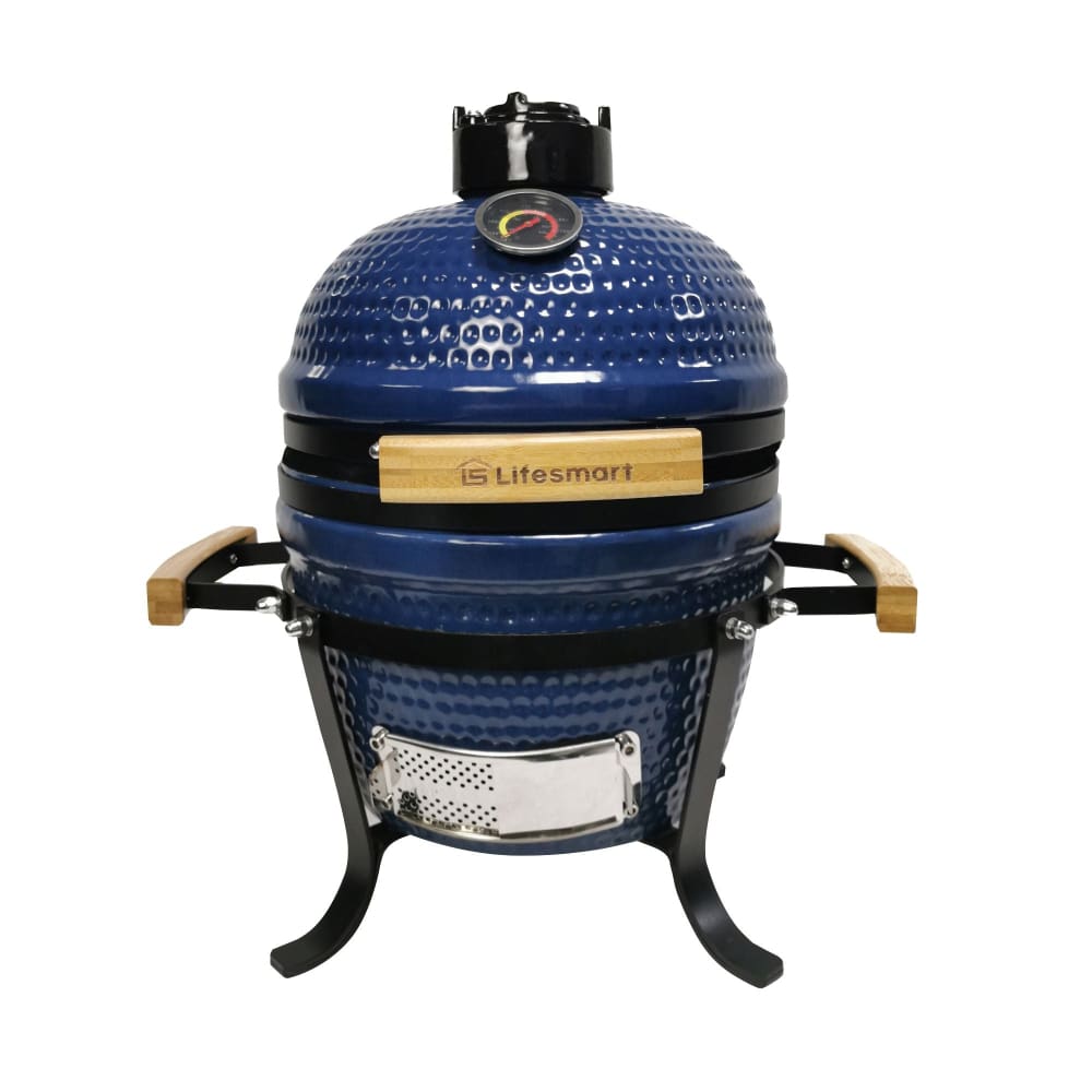 Lifesmart Lifesmart Pack and Go Charcoal Kamado Grill with Carry Bag - Blue - Home/Patio & Outdoor Living/Grilling/Kamado Grills/ -