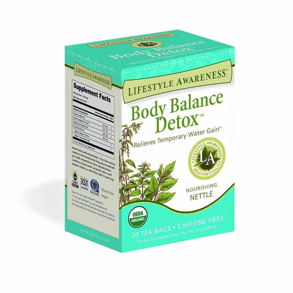 LIFESTYLE AWARENESS Grocery > Beverages > Coffee, Tea & Hot Cocoa LIFESTYLE AWARENESS: Body Balance Detox Tea, 20 bg