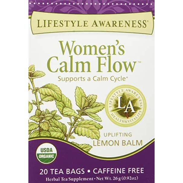 LIFESTYLE AWARENESS Grocery > Beverages > Coffee, Tea & Hot Cocoa LIFESTYLE AWARENESS: Women's Calm Flow Tea, 20 bg