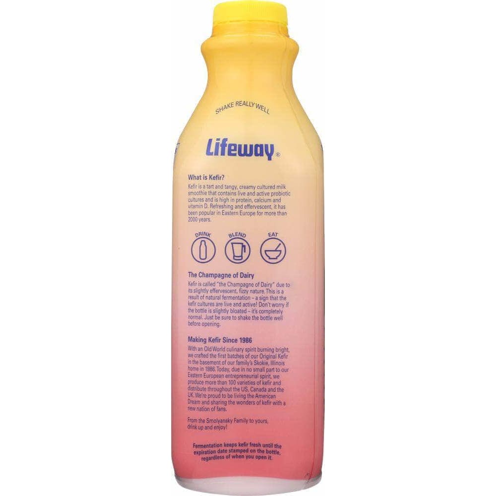 Lifeway Lifeway Kefir Cultured Milk Smoothie Strawberry-Banana, 32 oz