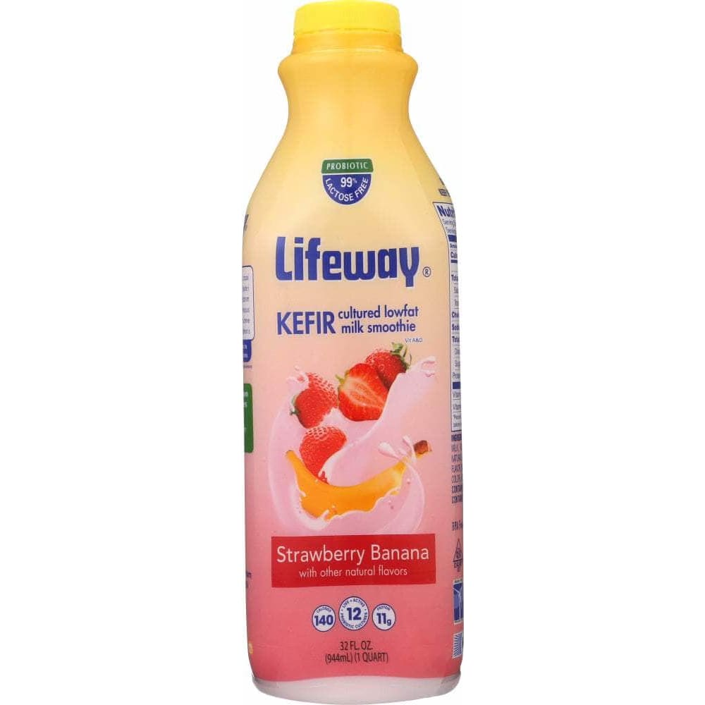 Lifeway Lifeway Kefir Cultured Milk Smoothie Strawberry-Banana, 32 oz