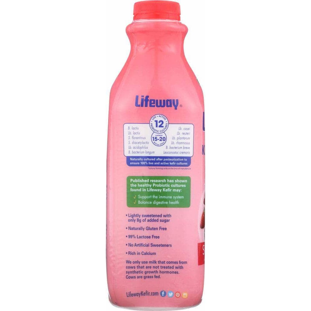 Lifeway Lifeway Kefir Lowfat Cultured Milk Strawberry Smoothie, 32 oz