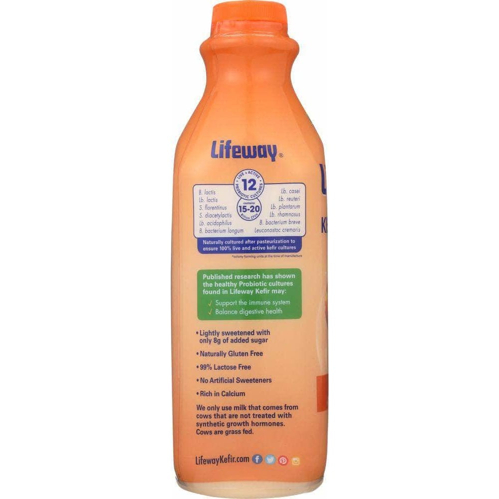 Lifeway Lifeway Kefir Peach Cultured Lowfat Milk Smoothie, 32 oz