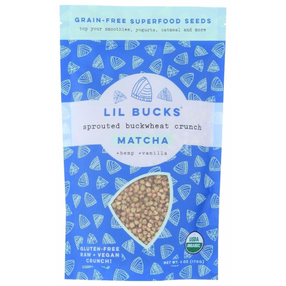 LIL BUCKS Grocery > Snacks > Chips > Snacks Other LIL BUCKS: Buckwheat Sprouted Matcha, 6 oz