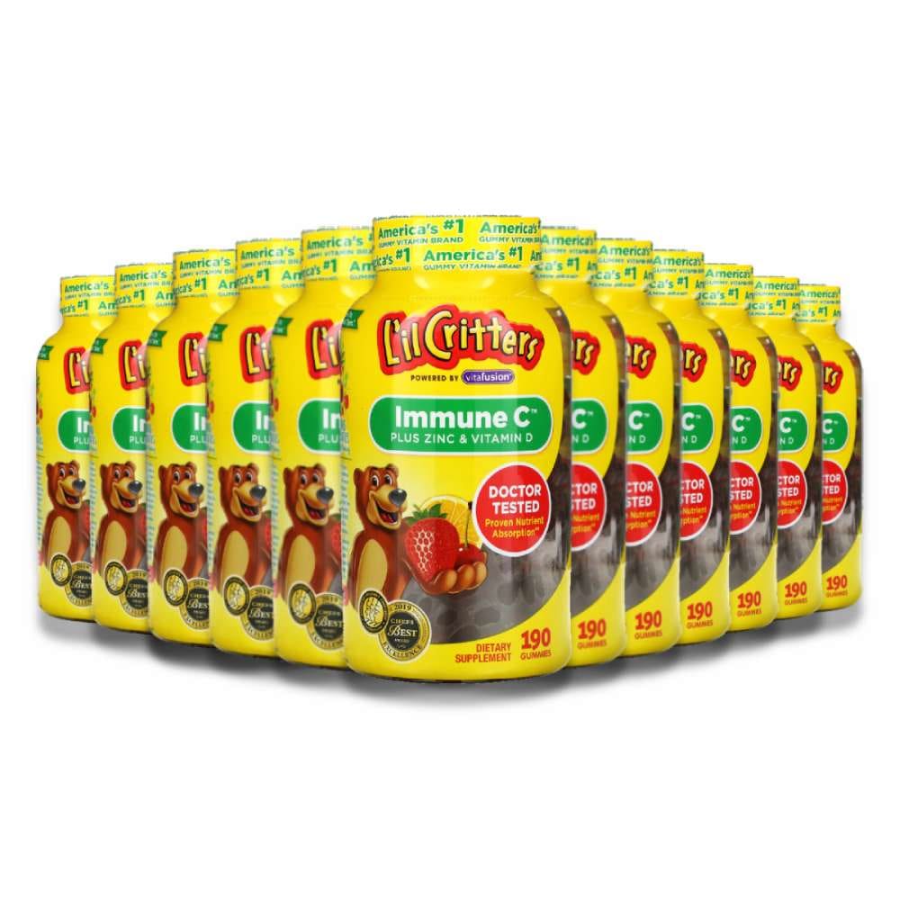 L’il Critters Kids Immune C Gummies 190 ct - 12 Pack - Vitamin - L’il Critters