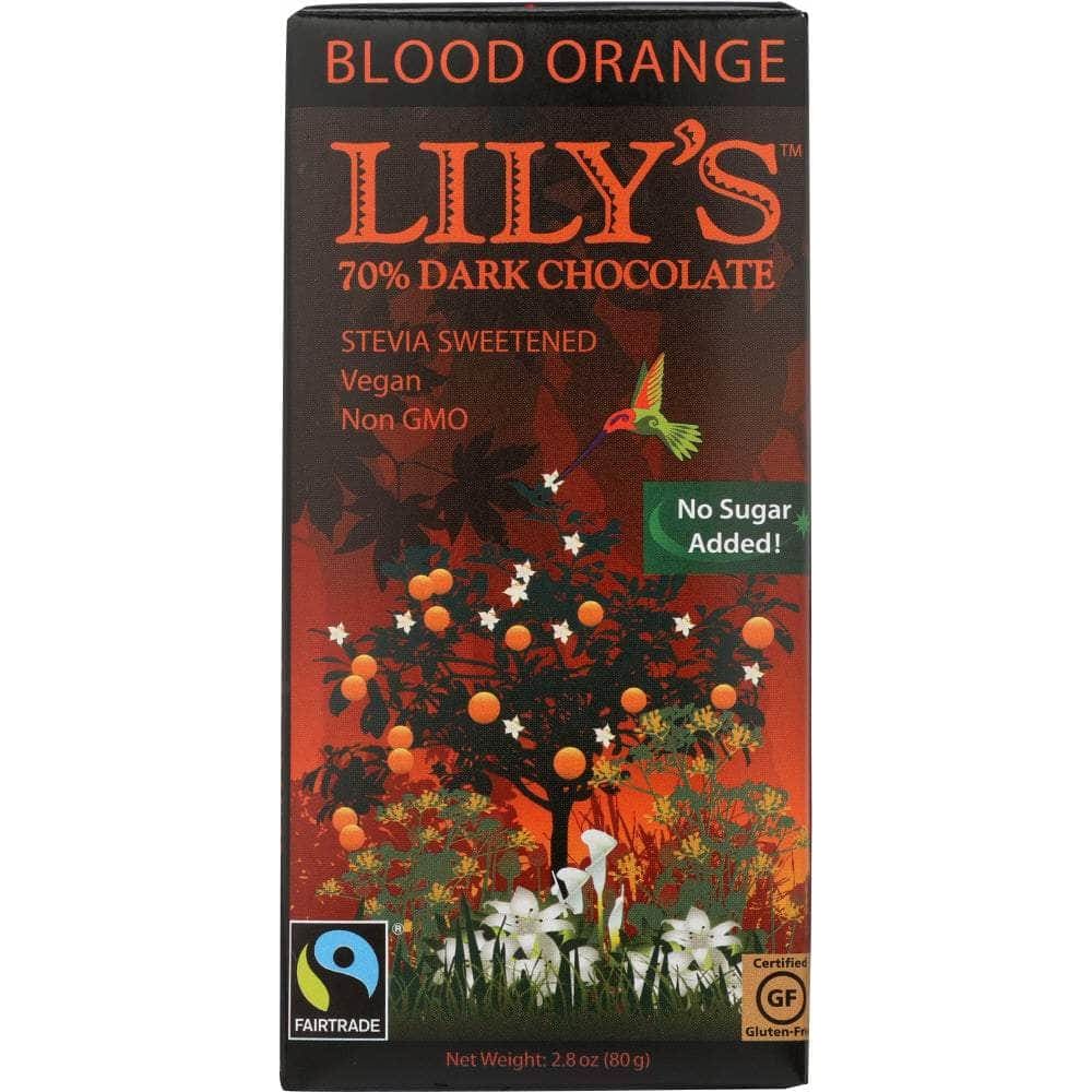 Lilys Sweets Lilys Sweets 70% Extra Dark Chocolate Blood Orange Bar, 2.8 oz