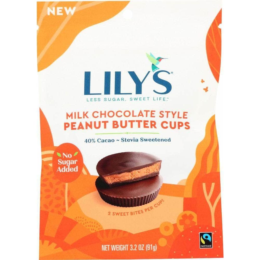 Lilys Sweets Lilys Sweets Milk Chocolate Style Peanut Butter Cups, 3.20 oz