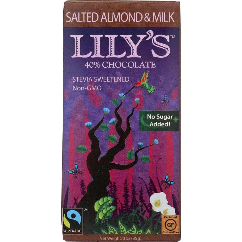 Lilys Sweets Lily's Sweets Salted Almond & Milk Bar 40% Chocolate, 3 oz