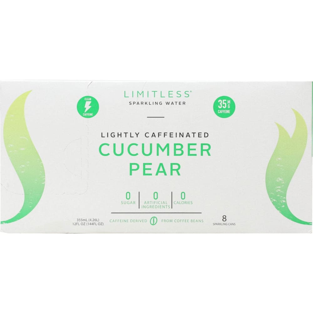 LIMITLESS Grocery > Beverages > Water > Sparkling Water LIMITLESS: Cucumber Pear Sparkling Water 8 Pk, 96 fo