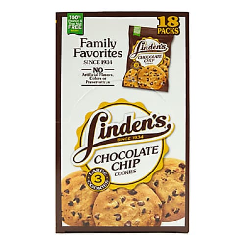Linden’s Chocolate Chip Cookies 18 pk. - Home/Promotions/Buy More Save More/Save on Cookies & Crackers/ - ShelHealth