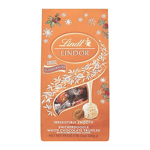 Lindt Lindor Holiday Snickerdoodle White Chocolate Truffles with Smooth Melting Truffle Center - Home/Grocery/Candy/Chocolate/ - ShelHealth